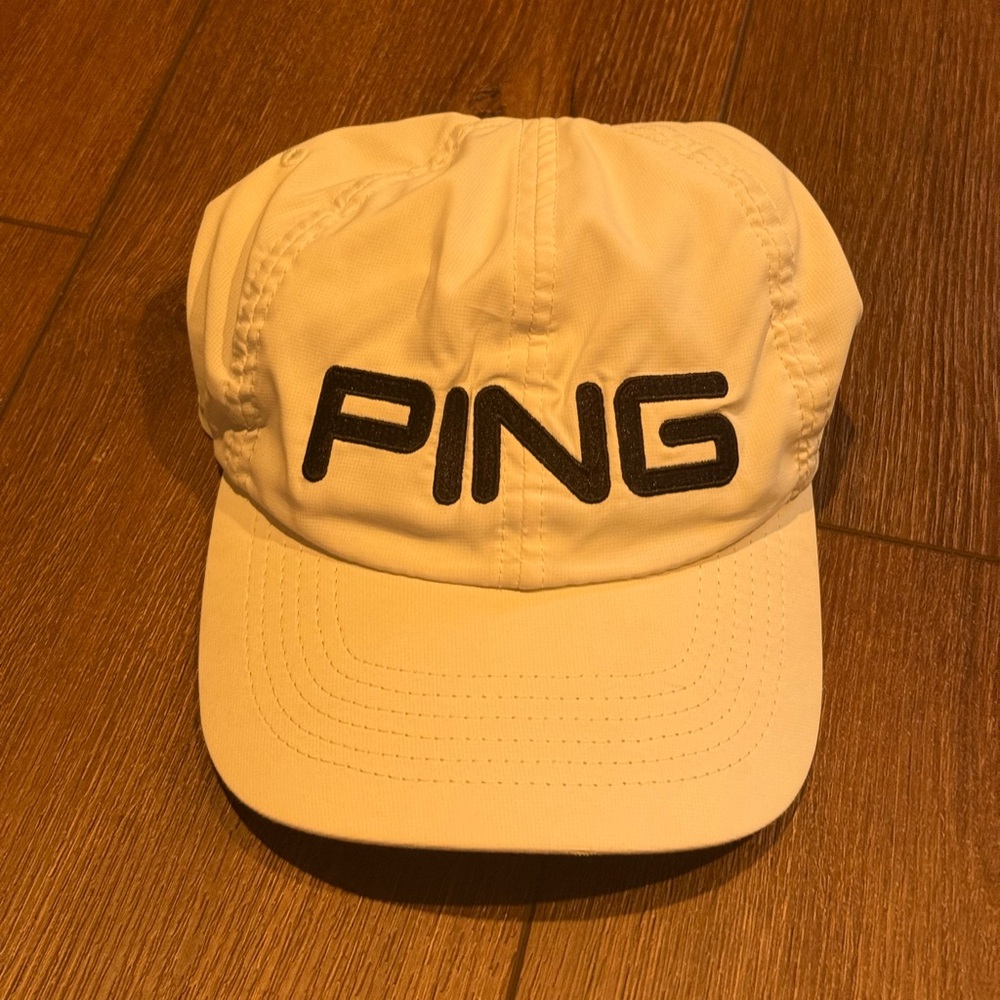 Ping White Cap with Black Logo